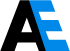 logo ae azul negro